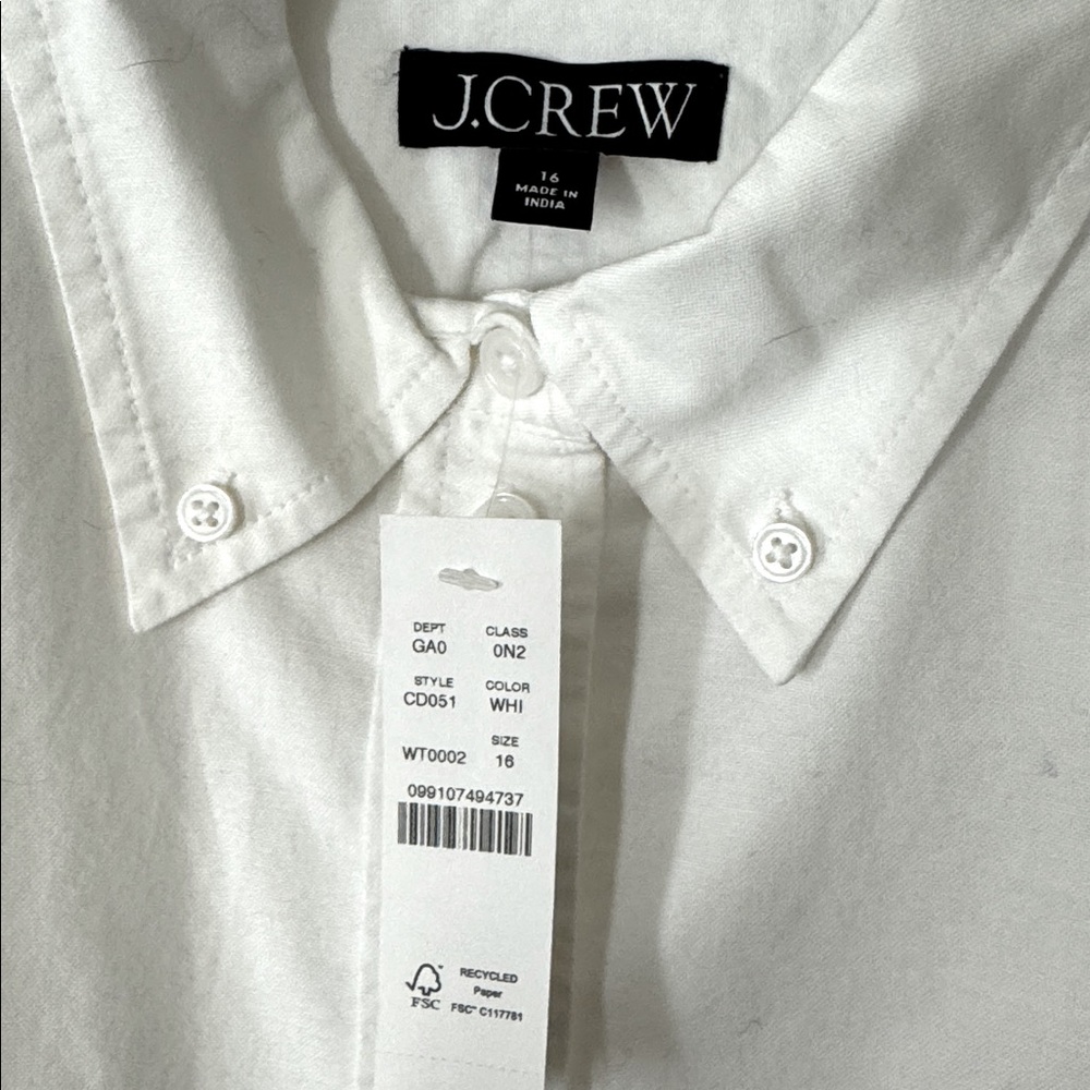 J.Crew Oxford button down slim fit shirt CD051 - Picture 2 of 6